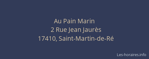 Au Pain Marin