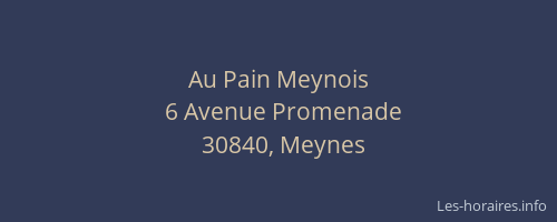 Au Pain Meynois