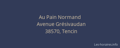 Au Pain Normand
