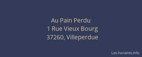 Au Pain Perdu