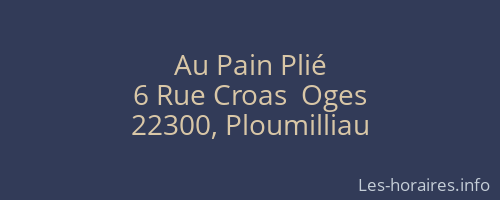 Au Pain Plié