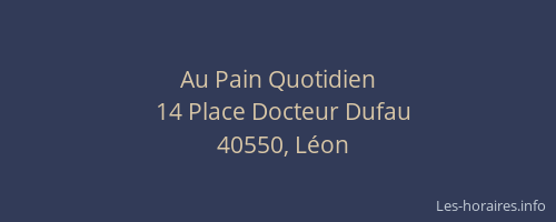 Au Pain Quotidien
