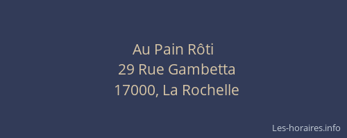 Au Pain Rôti