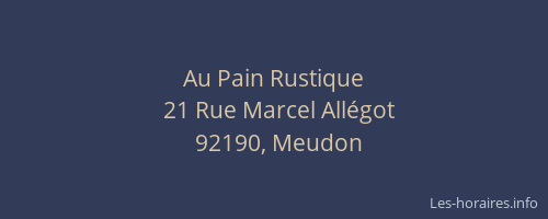 Au Pain Rustique