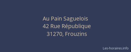 Au Pain Saguelois
