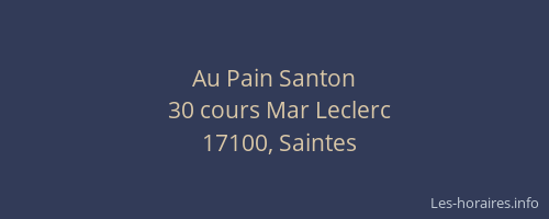 Au Pain Santon