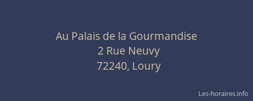 Au Palais de la Gourmandise