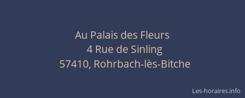 Au Palais des Fleurs