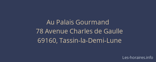 Au Palais Gourmand