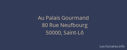Au Palais Gourmand