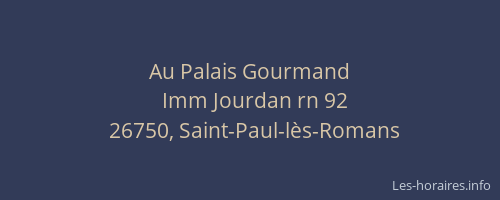 Au Palais Gourmand