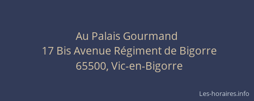 Au Palais Gourmand