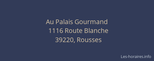 Au Palais Gourmand