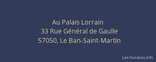 Au Palais Lorrain