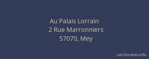 Au Palais Lorrain