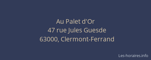 Au Palet d'Or