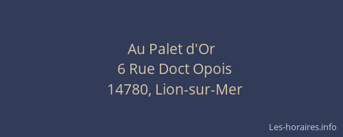 Au Palet d'Or
