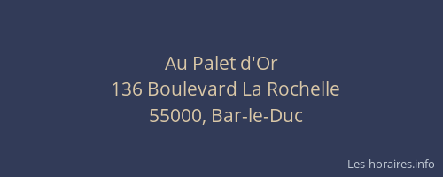 Au Palet d'Or