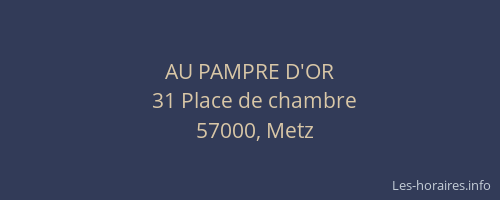 AU PAMPRE D'OR