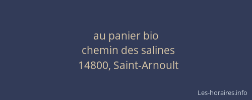 au panier bio