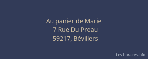 Au panier de Marie