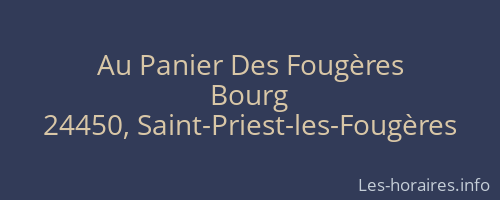 Au Panier Des Fougères
