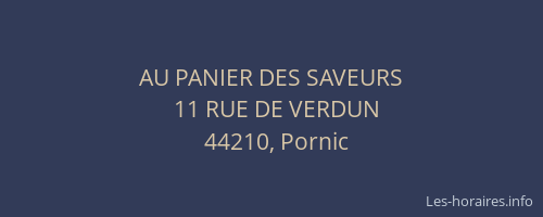 AU PANIER DES SAVEURS