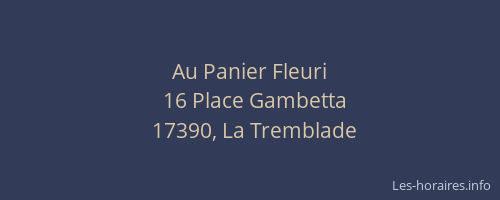Au Panier Fleuri