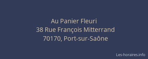 Au Panier Fleuri