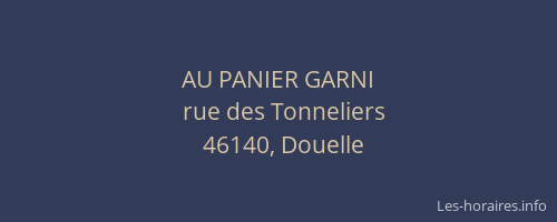 AU PANIER GARNI