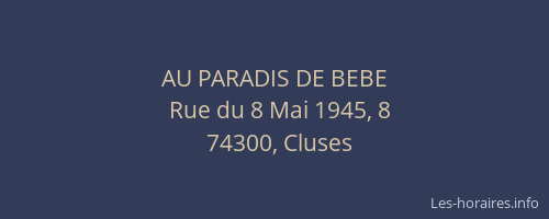 AU PARADIS DE BEBE