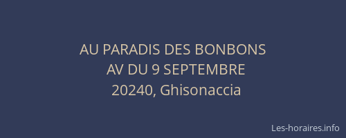 AU PARADIS DES BONBONS