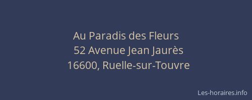 Au Paradis des Fleurs