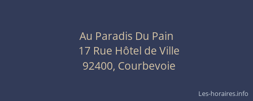 Au Paradis Du Pain