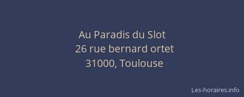 Au Paradis du Slot
