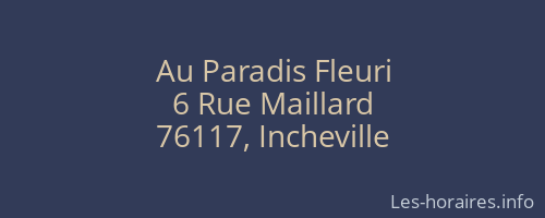Au Paradis Fleuri