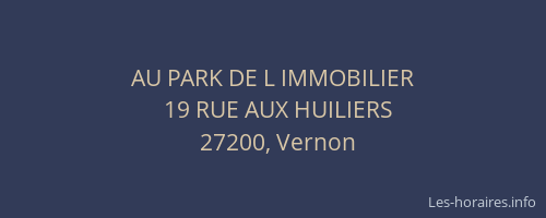 AU PARK DE L IMMOBILIER
