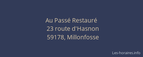 Au Passé Restauré