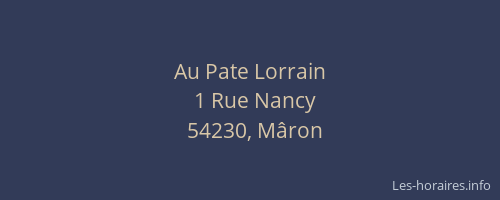 Au Pate Lorrain