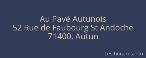 Au Pavé Autunois