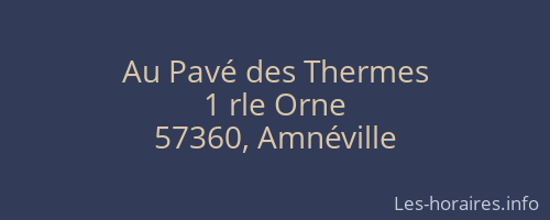 Au Pavé des Thermes