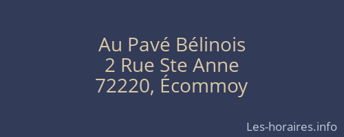 Au Pav&eacute; B&eacute;linois