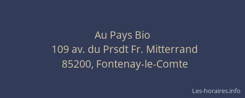 Au Pays Bio
