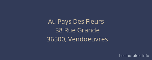 Au Pays Des Fleurs