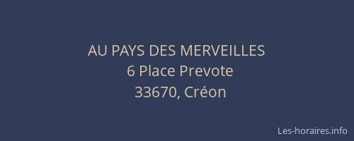 AU PAYS DES MERVEILLES