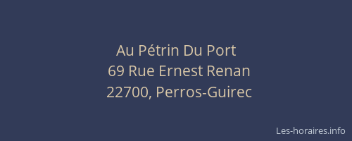 Au Pétrin Du Port