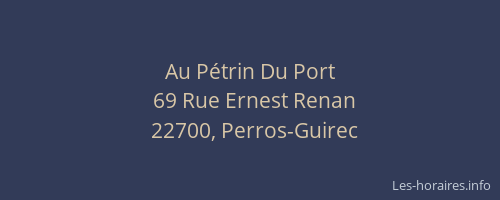Au P&eacute;trin Du Port