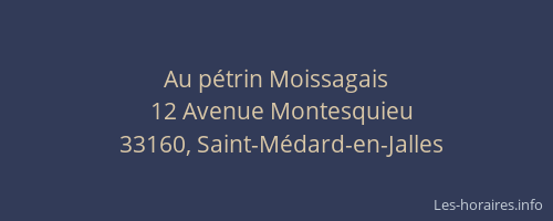 Au p&eacute;trin Moissagais