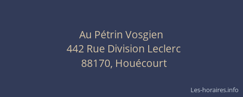 Au P&eacute;trin Vosgien