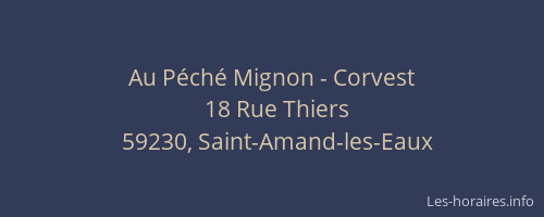 Au Péché Mignon - Corvest